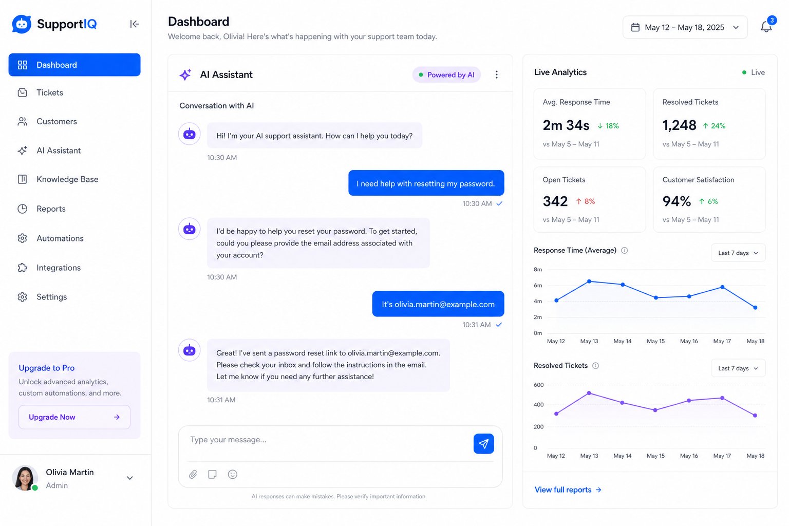 AI Customer Support System preview