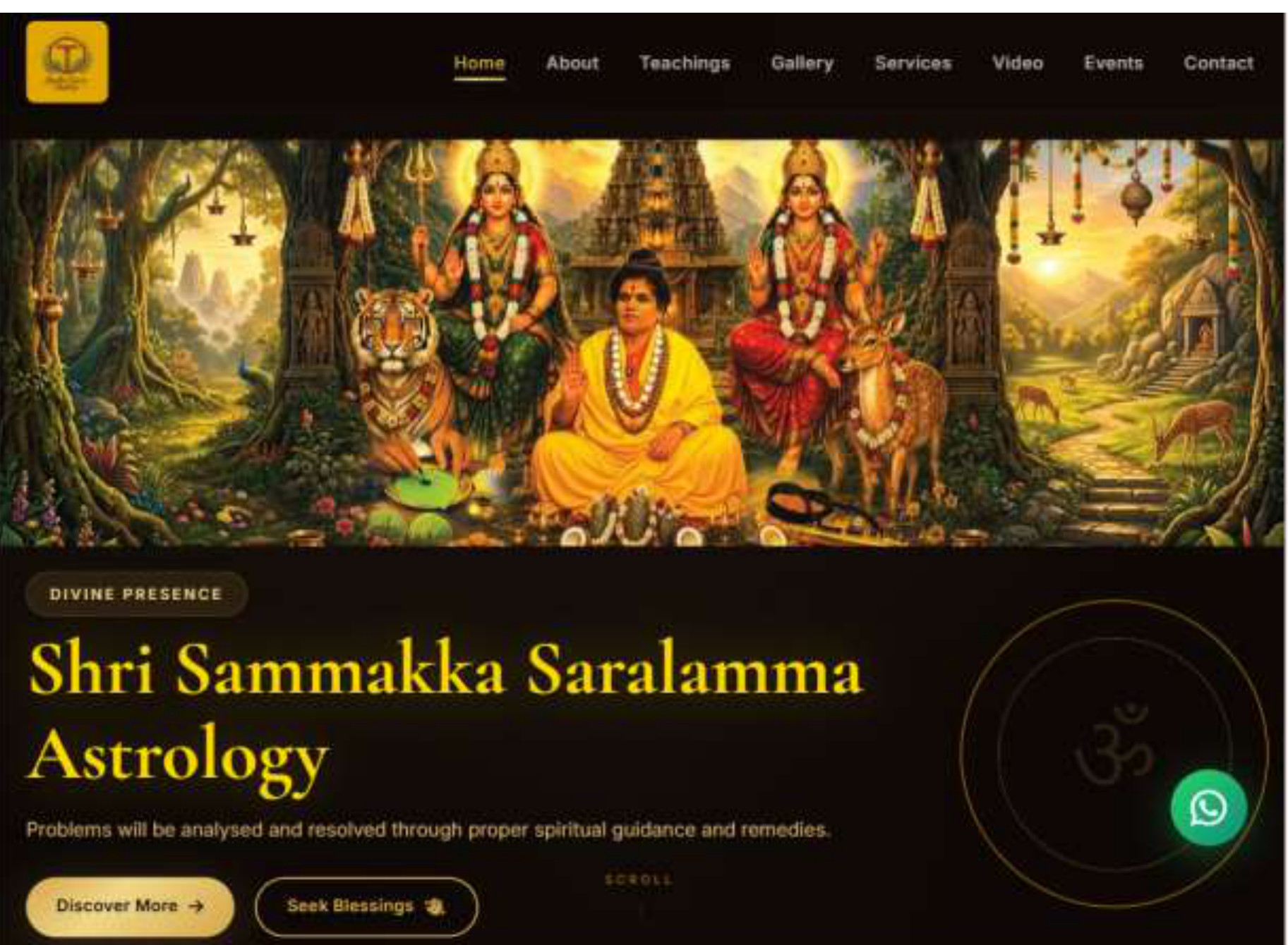Adhi Guru Mathaji Astrology — Spiritual Services Website preview